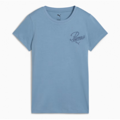 SCRIPT TEE COOL BLUE